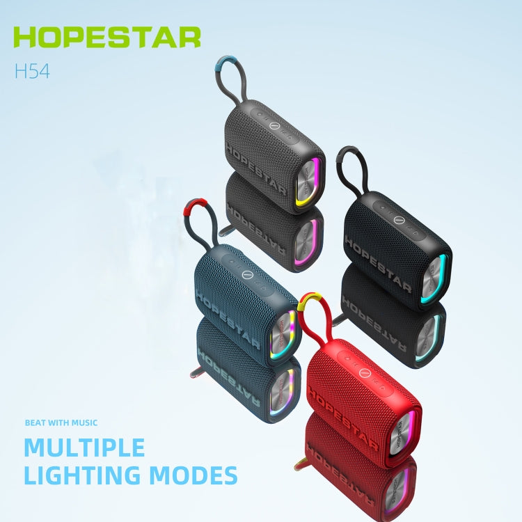 HOPESTAR H54 RGB Light TWS Waterproof Wireless Bluetooth Speaker(Red) - Waterproof Speaker by HOPESTAR | Online Shopping South Africa | PMC Jewellery | Buy Now Pay Later Mobicred