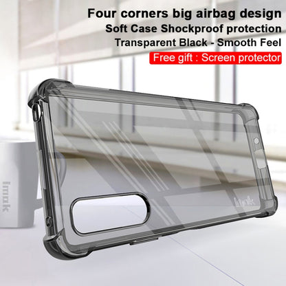 For Sony Xperia 10 IV imak All-inclusive Shockproof Airbag TPU Case with Screen Protector(Transparent Black) - Sony Cases by imak | Online Shopping South Africa | PMC Jewellery | Buy Now Pay Later Mobicred