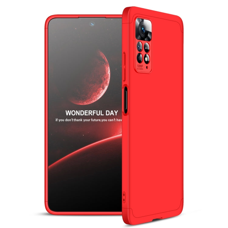 For Xiaomi Redmi Note 11 Pro 4G / 5G Global GKK Three Stage Splicing Full Coverage PC Case(Red) - Redmi Note 11 Pro Case by GKK | Online Shopping South Africa | PMC Jewellery