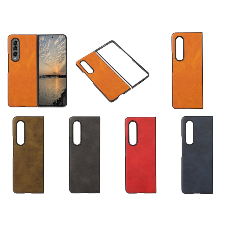 For Samsung Galaxy Z Fold4 Two-color Calf Texture Shockproof Phone Case(Black) - free shipping - PMC TechLife - Order now!