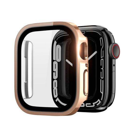 DUX DUCIS Electroplated PC Watch Case For Apple Watch Series 9 / 8 / 7 45mm(Rose Gold) - Watch Cases by DUX DUCIS | Online Shopping South Africa | PMC Jewellery | Buy Now Pay Later Mobicred