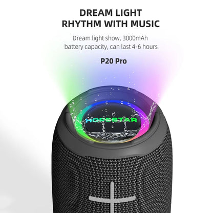 HOPESTAR P20 Pro Waterproof Wireless Bluetooth Speaker(Black) - Waterproof Speaker by HOPESTAR | Online Shopping South Africa | PMC Jewellery | Buy Now Pay Later Mobicred