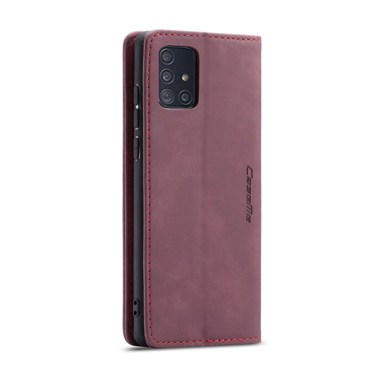 For Galaxy A71 CaseMe Multifunctional Horizontal Flip Leather Case, with Card Slot & Holder & Wallet(Wine Red) - Galaxy Phone Cases by CaseMe | Online Shopping South Africa | PMC Jewellery | Buy Now Pay Later Mobicred