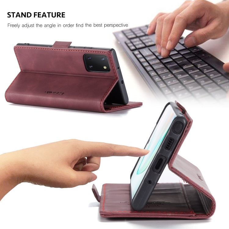 For Galaxy A81 / Note 10 Lite CaseMe Multifunctional Horizontal Flip Leather Case, with Card Slot & Holder & Wallet(Wine Red) - Galaxy Phone Cases by CaseMe | Online Shopping South Africa | PMC Jewellery | Buy Now Pay Later Mobicred