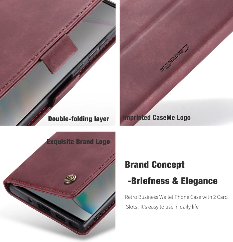 For Galaxy A81 / Note 10 Lite CaseMe Multifunctional Horizontal Flip Leather Case, with Card Slot & Holder & Wallet(Wine Red) - Galaxy Phone Cases by CaseMe | Online Shopping South Africa | PMC Jewellery | Buy Now Pay Later Mobicred