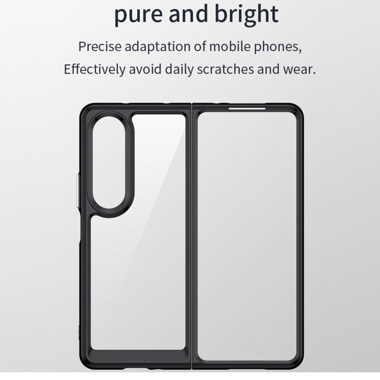 For Samsung Galaxy Z Fold4 5G Colorful Series Acrylic + TPU Phone Case(Black) - Galaxy Phone Cases by PMC TechLife | Online Shopping South Africa | PMC TechLife | Buy Now Pay Later Mobicred