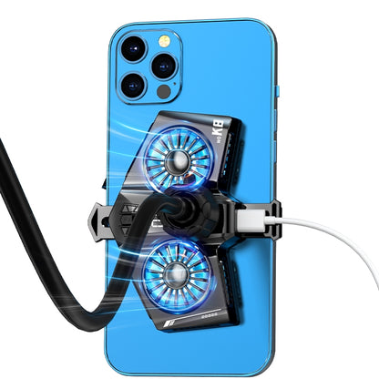 K8 Twin Turbo Semiconductor Mobile Phone Dedicated Back Clip Radiator(Gun Color) - Cooling Fan Radiator by PMC Jewellery | Online Shopping South Africa | PMC Jewellery