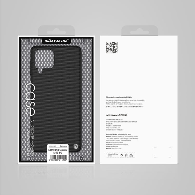 For Samsung Galaxy M53 5G NILLKIN 3D Textured Nylon Fiber TPU Phone Case(Black) - Galaxy Phone Cases by NILLKIN | Online Shopping South Africa | PMC Jewellery