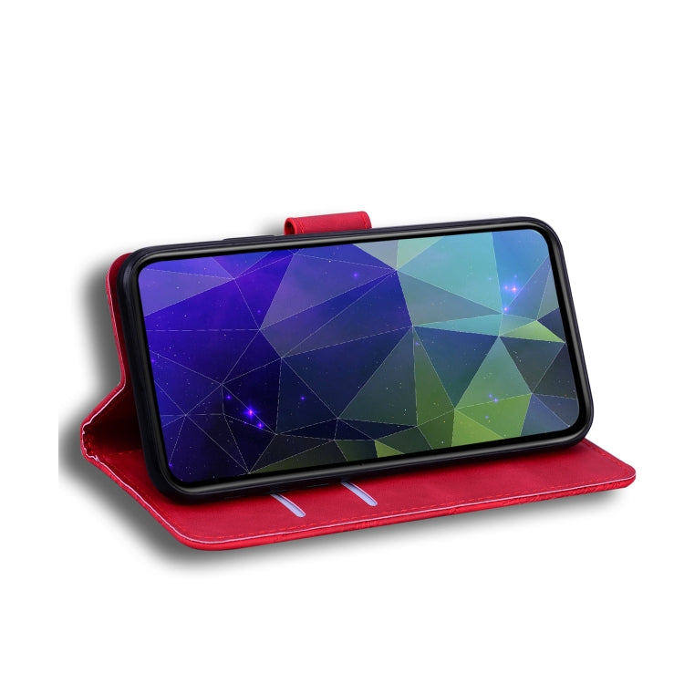 For Honor X8 Skin Feel Pure Color Flip Leather Phone Case(Red) - Honor Cases by PMC TechLife | Online Shopping South Africa | PMC TechLife | Buy Now Pay Later Mobicred
