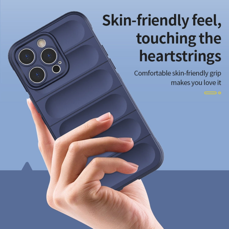 For iPhone 14 Magic Shield TPU + Flannel Phone Case (Dark Grey) - free shipping - PMC TechLife - Order now!
