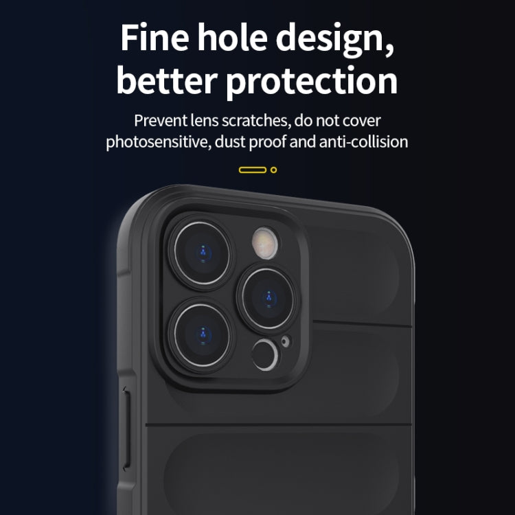 For iPhone 14 Magic Shield TPU + Flannel Phone Case (Black) - free shipping - PMC TechLife - Order now!