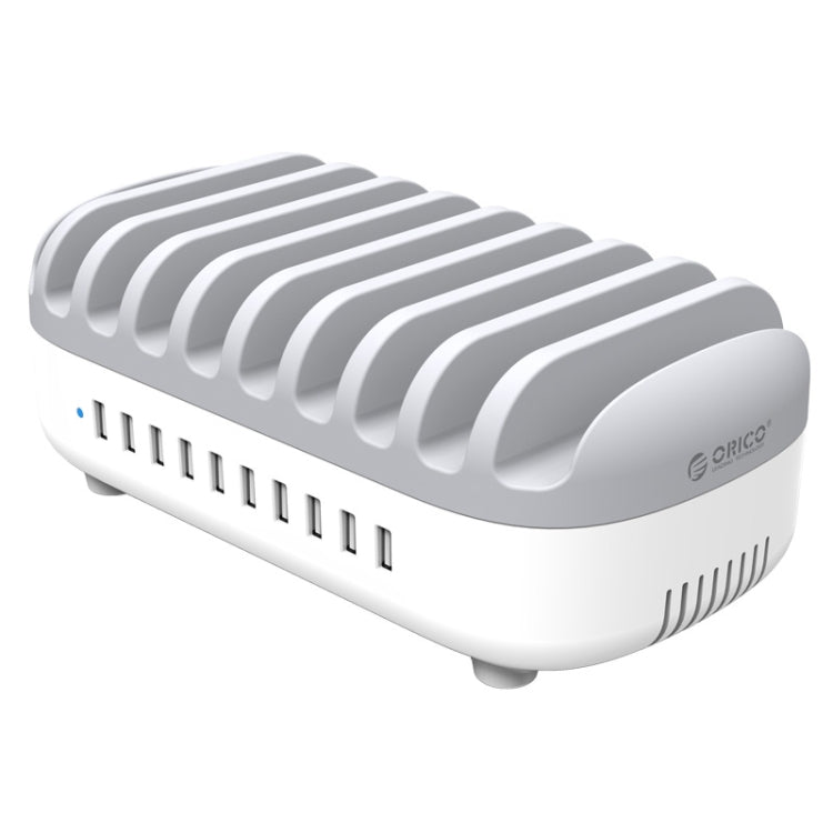 ORICO DUK-10P-DX 120W 5V 2.4A 10 Ports USB Charging Station, AU Plug(White) - Multifunction Charger by ORICO | Online Shopping South Africa | PMC Jewellery | Buy Now Pay Later Mobicred