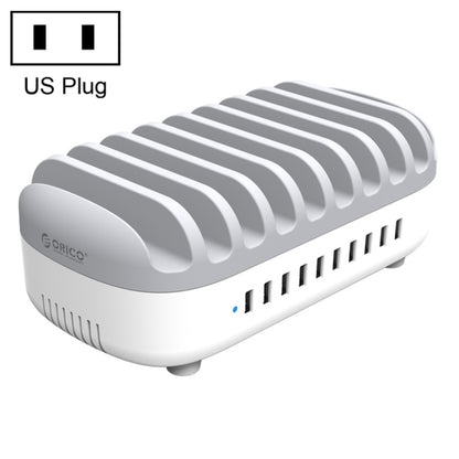 ORICO DUK-10P-DX 120W 5V 2.4A 10 Ports USB Charging Station, US Plug(White) - Multifunction Charger by ORICO | Online Shopping South Africa | PMC Jewellery | Buy Now Pay Later Mobicred