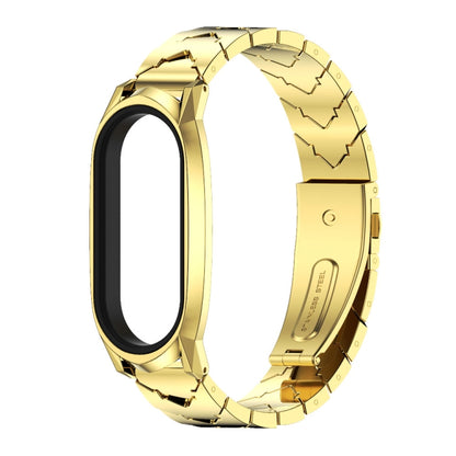 For Xiaomi Mi Band 7 / 7 NFC MIJOBS GT Metal Stainless Steel V-shaped Watch Band(Gold) - Watch Bands by MIJOBS | Online Shopping South Africa | PMC Jewellery | Buy Now Pay Later Mobicred