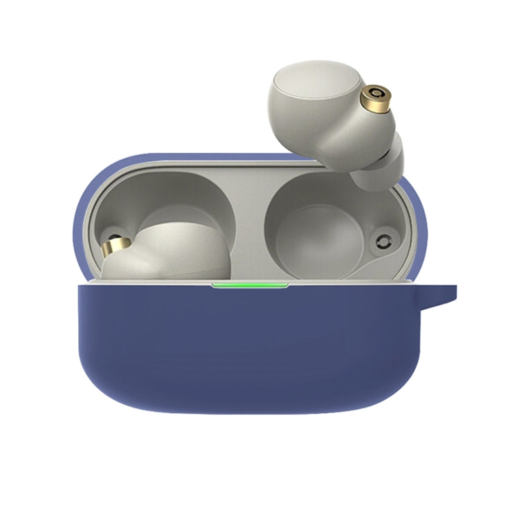 For Sony WF-1000XM4 Wireless Earphone Silicone Protective Case(Dark Blue) - Sony Earphone Case by PMC TechLife | Online Shopping South Africa | PMC TechLife