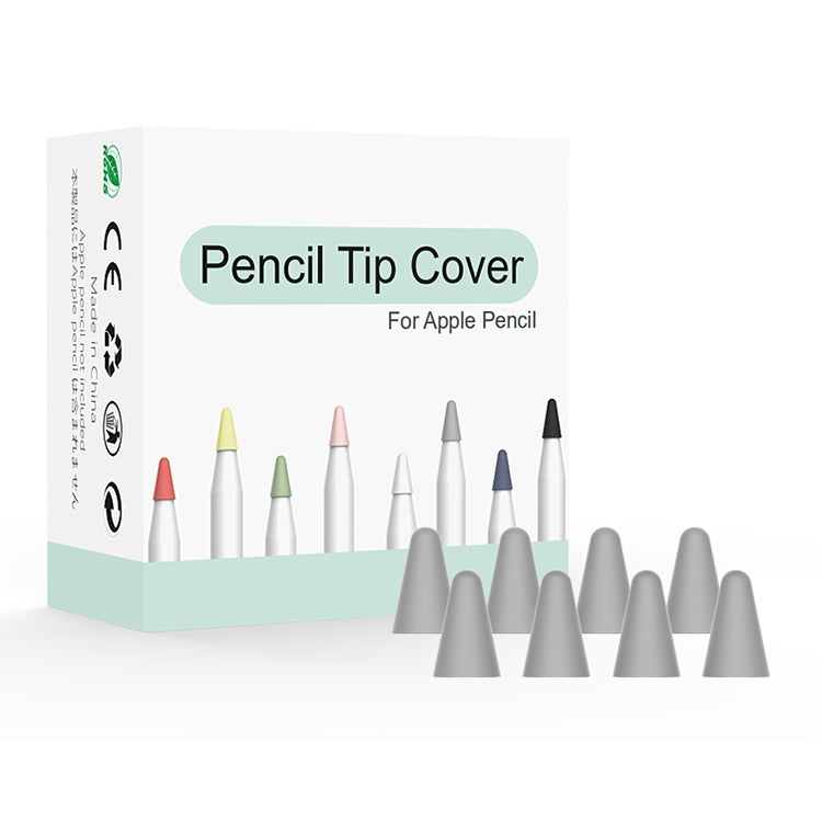 8 PCS / Set Universal Wearable Stylus Nib Cover For Apple Pencil 1 / 2(Grey) - Pencil Accessories by PMC TechLife | Online Shopping South Africa | PMC TechLife