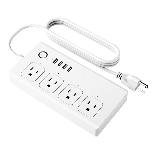 ZigBee 10A SM-SO301-U 2500W 4 Holes + 4 USB Smart Power Strip, US Plug(White) - Smart Socket by PMC Jewellery | Online Shopping South Africa | PMC Jewellery