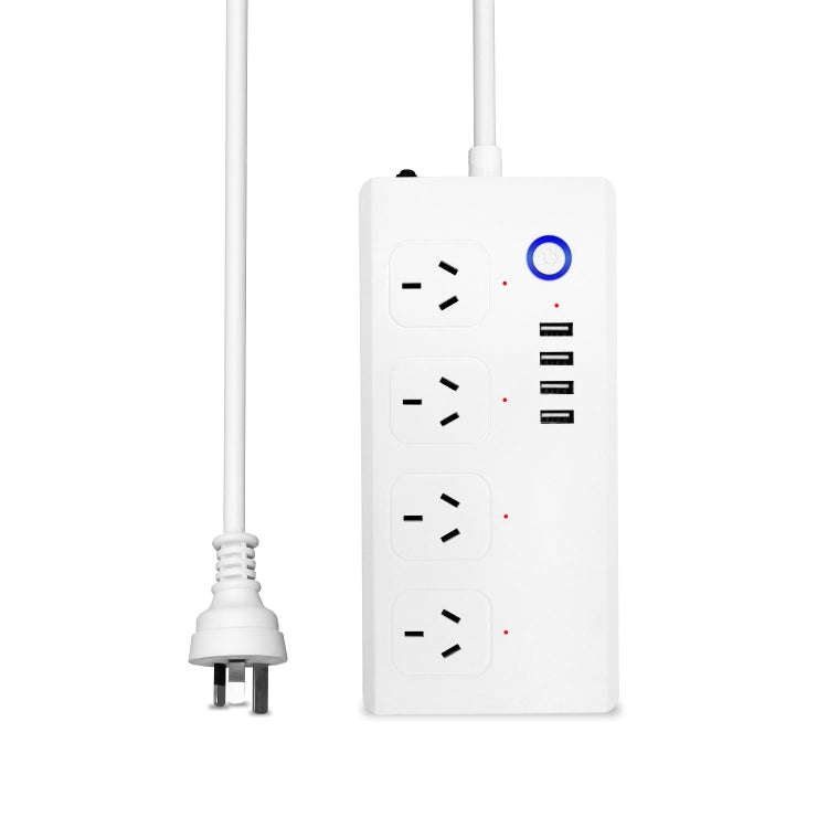 ZigBee 10A SM-SO301-A 4 Holes + 4 USB 2000W Multi-purpose Smart Power Strip, AU Plug - Smart Socket by PMC Jewellery | Online Shopping South Africa | PMC Jewellery