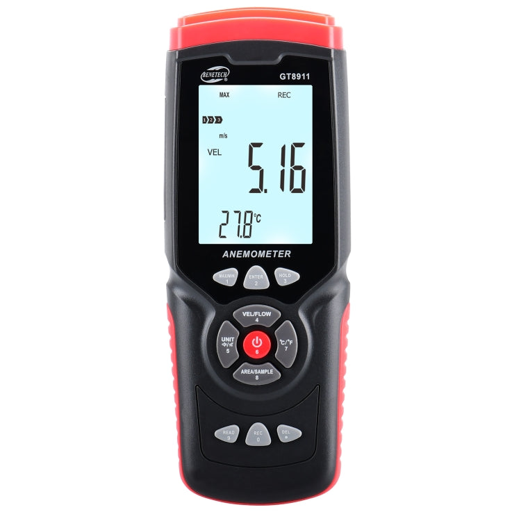 BENETECH GT8911 Handheld Digital LCD Hot Wire Anemometer - Tachometers & Anemometer by BENETECH | Online Shopping South Africa | PMC Jewellery | Buy Now Pay Later Mobicred