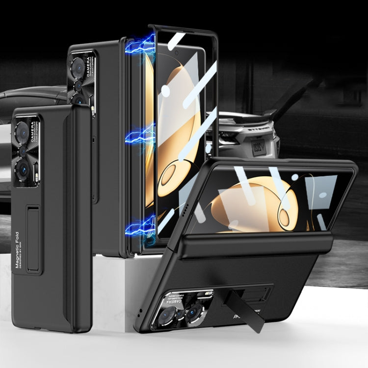 For Honor Magic V GKK Magnetic Hinge Flip Phone Case with Holder(Black) - free shipping - PMC TechLife - Order now!