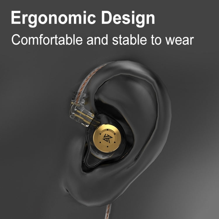 KZ-EDX PRO 1.25m Dynamic HiFi In-Ear Sports Music Headphones, Style:With Microphone(Transparent) - In Ear Wired Earphone by KZ | Online Shopping South Africa | PMC Jewellery | Buy Now Pay Later Mobicred