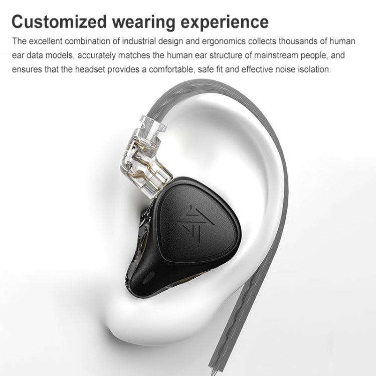 KZ-ZEX PRO 1.2m Electrostatic Coil Iron Hybrid In-Ear Headphones, Style:With Microphone(Pearl Chrome) - In Ear Wired Earphone by KZ | Online Shopping South Africa | PMC Jewellery | Buy Now Pay Later Mobicred