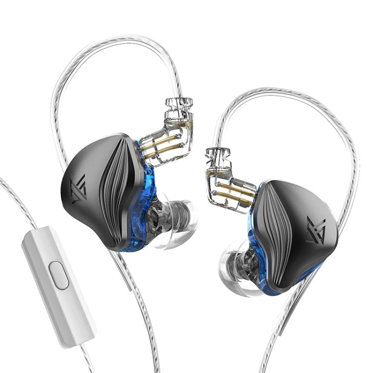 KZ-ZEX 1.2m Electrostatic Dynamic In-Ear Sports Music Headphones, Style:With Microphone(Gun Grey) - In Ear Wired Earphone by KZ | Online Shopping South Africa | PMC Jewellery | Buy Now Pay Later Mobicred