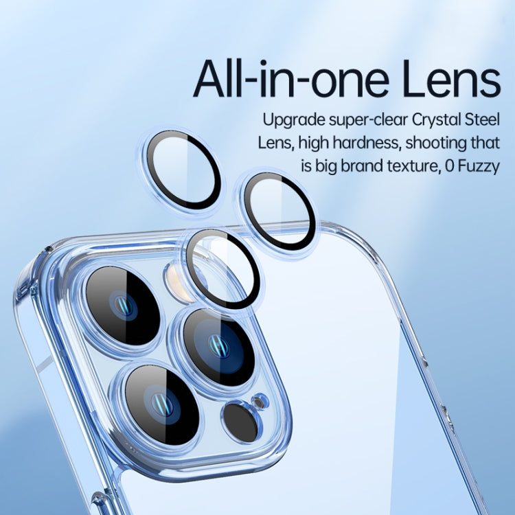 For iPhone 12 SULADA Crytal Steel Series Diamond Glass + TPU Phone Case(Blue) - iPhone 12 / 12 Pro Cases by SULADA | Online Shopping South Africa | PMC TechLife