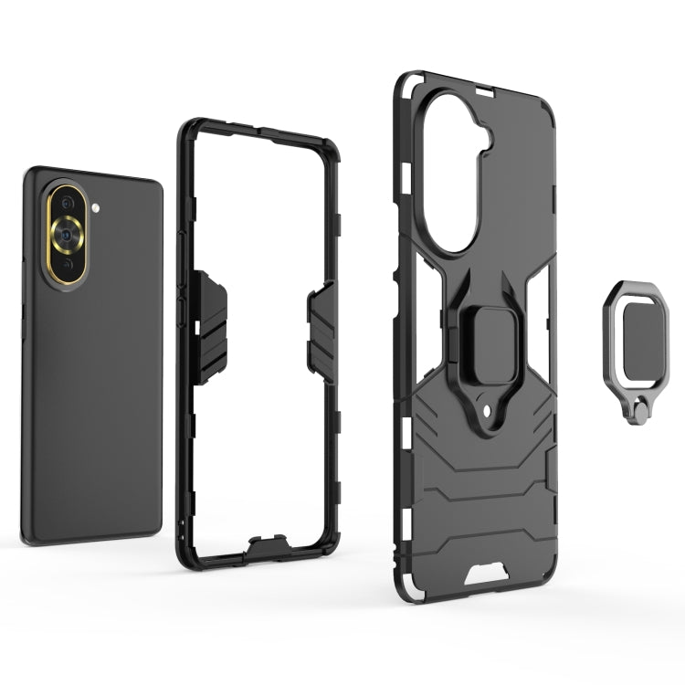 For Huawei Nova 10 Pro 4G Shockproof PC + TPU Protective Phone Case with Magnetic Ring Holder(Red) - Huawei Cases by PMC TechLife | Online Shopping South Africa | PMC TechLife | Buy Now Pay Later Mobicred