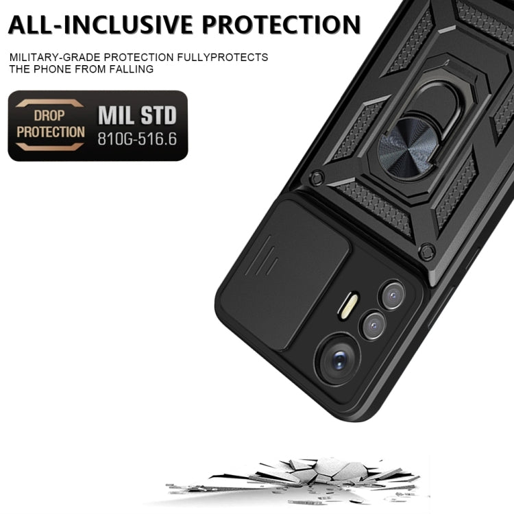 For Xiaomi 12 Lite Sliding Camera Design TPU + PC Phone Case(Black) - Xiaomi Cases by PMC TechLife | Online Shopping South Africa | PMC TechLife