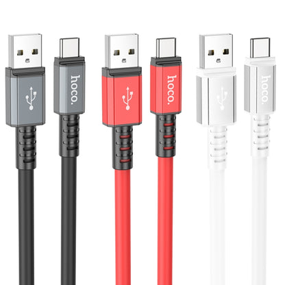 hoco X85 3A USB to USB-C / Type-C Strength Charging Data Cable，Length：1m(White) - USB-C & Type-C Cable by hoco | Online Shopping South Africa | PMC Jewellery