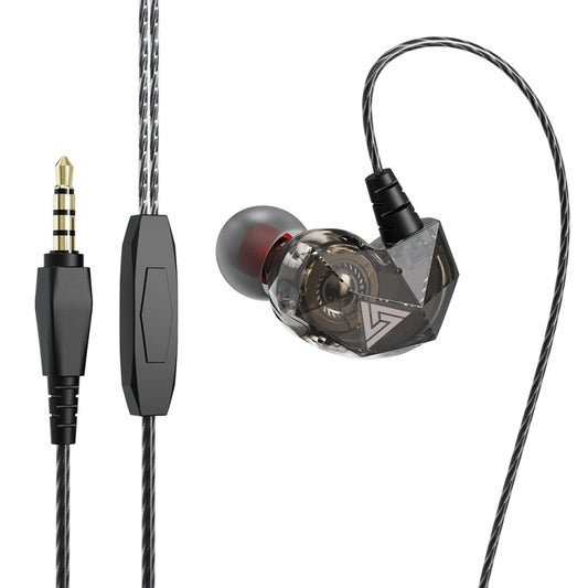 QKZ AK2 Sports In-ear Wired HiFi Sound Heavy Bass 3.5mm Earphone with Mic(Black) - In Ear Wired Earphone by QKZ | Online Shopping South Africa | PMC Jewellery | Buy Now Pay Later Mobicred