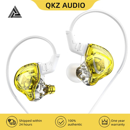 QKZ DMX Sports In-ear HIFI 3.5mm Wired Control Earphone with Mic(Transparent) - In Ear Wired Earphone by QKZ | Online Shopping South Africa | PMC Jewellery