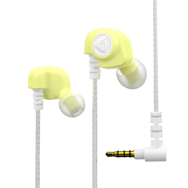 QKZ SK5 In-ear Subwoofer Wire-controlled Music Earphone with Mic(Yellow) - In Ear Wired Earphone by QKZ | Online Shopping South Africa | PMC Jewellery