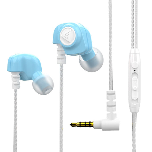 QKZ SK5 In-ear Subwoofer Wire-controlled Music Earphone with Mic(Blue) - In Ear Wired Earphone by QKZ | Online Shopping South Africa | PMC Jewellery