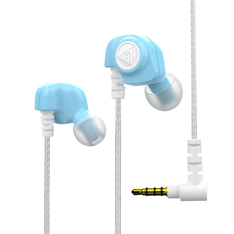 QKZ SK5 In-ear Subwoofer Wire-controlled Music Earphone with Mic(Blue) - In Ear Wired Earphone by QKZ | Online Shopping South Africa | PMC Jewellery