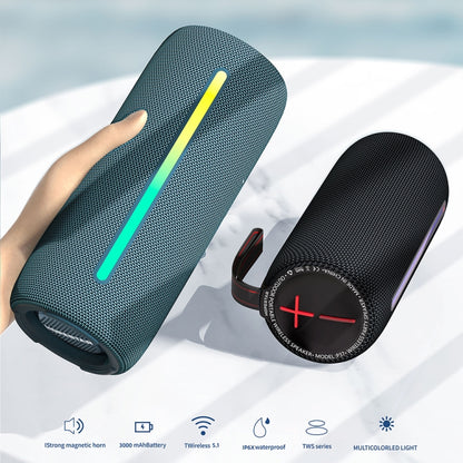 HOPESTAR P37 Outdoor Portable RGB Light Waterproof Wireless Bluetooth Speaker(Black) - Waterproof Speaker by HOPESTAR | Online Shopping South Africa | PMC Jewellery | Buy Now Pay Later Mobicred