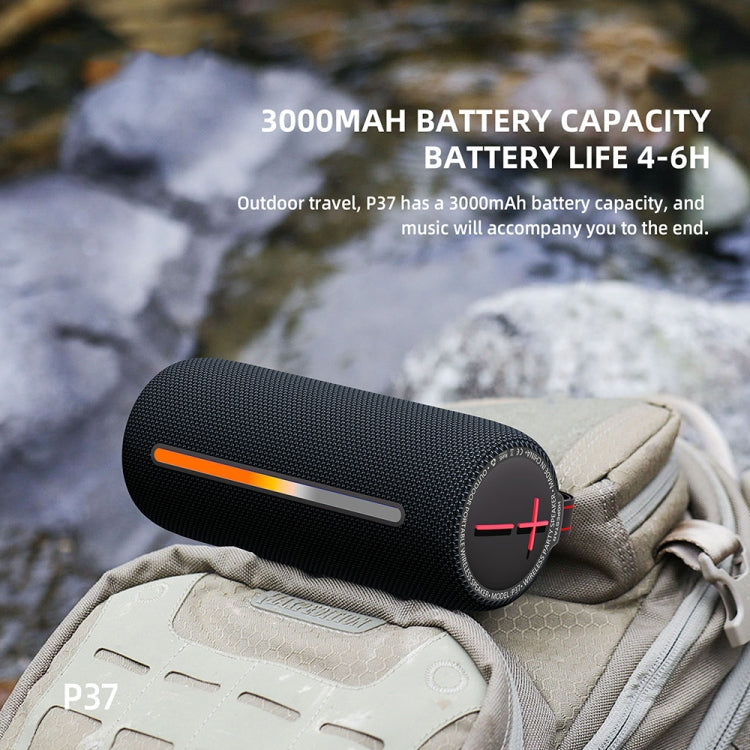 HOPESTAR P37 Outdoor Portable RGB Light Waterproof Wireless Bluetooth Speaker(Red) - Waterproof Speaker by HOPESTAR | Online Shopping South Africa | PMC Jewellery | Buy Now Pay Later Mobicred