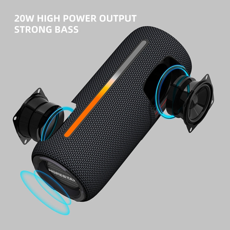 HOPESTAR P37 Outdoor Portable RGB Light Waterproof Wireless Bluetooth Speaker(Blue) - Waterproof Speaker by HOPESTAR | Online Shopping South Africa | PMC Jewellery | Buy Now Pay Later Mobicred