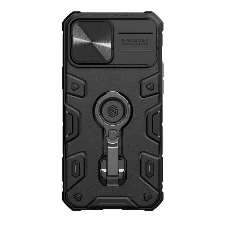 For iPhone 13 Pro Max NILLKIN CamShield Armor Pro Phone Case with Ring Holder (Black) - iPhone 13 Pro Max Cases by NILLKIN | Online Shopping South Africa | PMC Jewellery | Buy Now Pay Later Mobicred