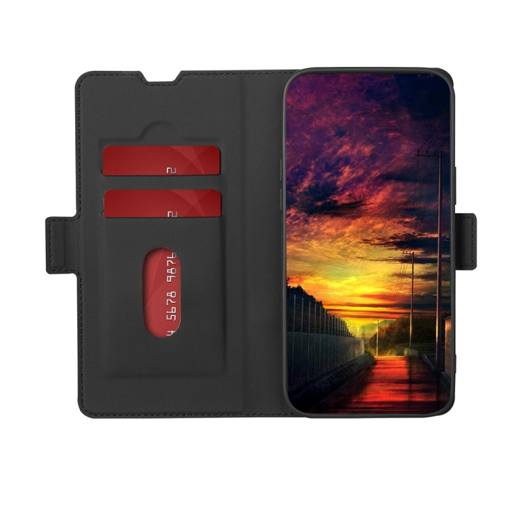 For OPPO Reno 8 5G Twill Texture Side Button Leather Phone Case(Black) - OPPO Cases by PMC TechLife | Online Shopping South Africa | PMC TechLife