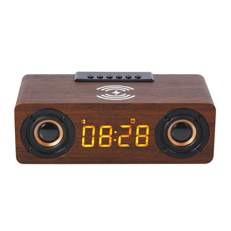 K1 Multifunctional Desktop Wooden Bluetooth Speaker Wireless Loudspeaker(Dark Brown) - Desktop Speaker by PMC TechLife | Online Shopping South Africa | PMC TechLife
