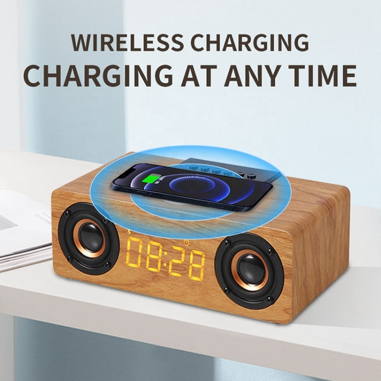 K1 Multifunctional Desktop Wooden Bluetooth Speaker Wireless Loudspeaker(Dark Brown) - Desktop Speaker by PMC TechLife | Online Shopping South Africa | PMC TechLife