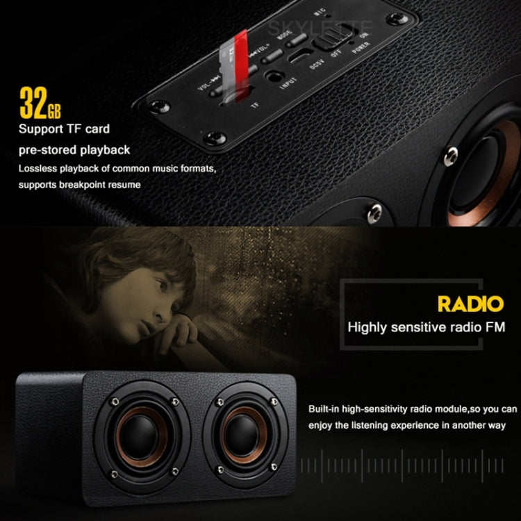 M5 Multifunctional Desktop Wooden Bluetooth Speaker Wireless Loudspeaker(Graffiti Color) - Desktop Speaker by PMC TechLife | Online Shopping South Africa | PMC TechLife