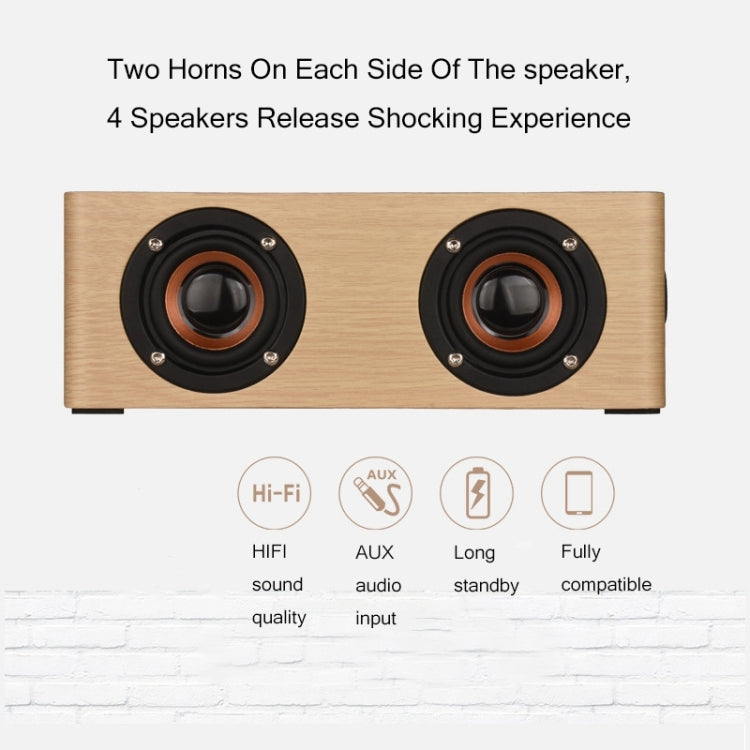 Q5 Home Computer TV Wooden Wireless Bluetooth Speaker(Black Walnut) - Desktop Speaker by PMC TechLife | Online Shopping South Africa | PMC TechLife