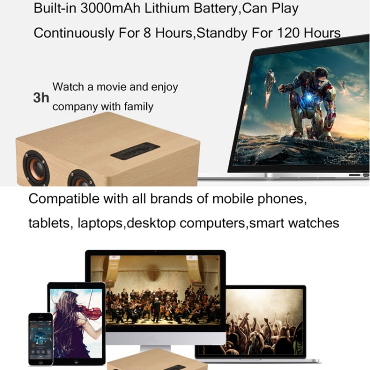 Q5 Home Computer TV Wooden Wireless Bluetooth Speaker(Black Walnut) - Desktop Speaker by PMC TechLife | Online Shopping South Africa | PMC TechLife