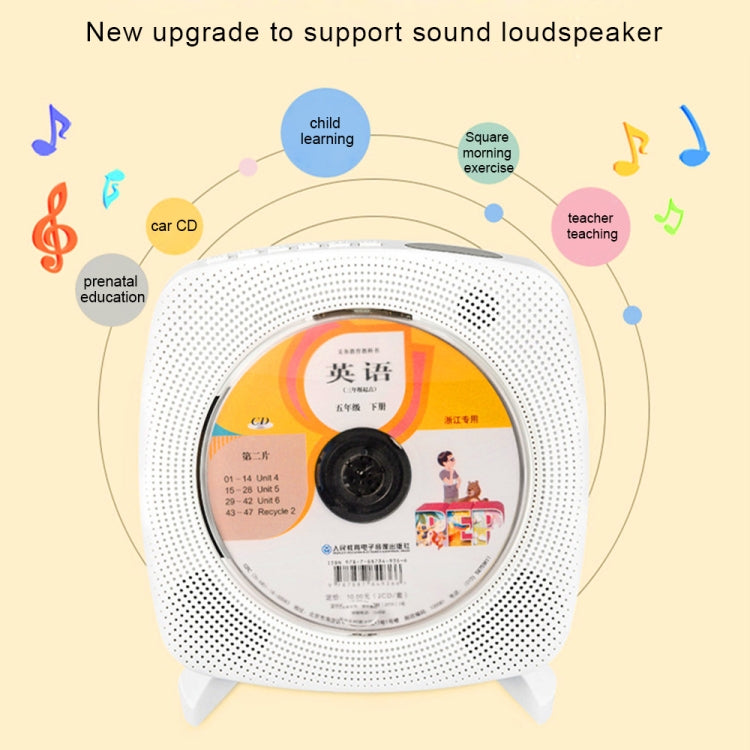 Kecag KC-609 Wall Mounted Home DVD Player Bluetooth CD Player, Specification:DVD/CD+Connectable TV + Charging Version(White) - free shipping - PMC TechLife - Order now!