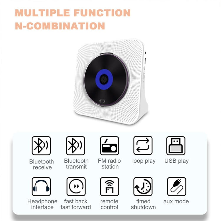 Kecag KC-806 2A Retro Bluetooth Music Disc Album CD Player, Specification:Plug-in Version(Black) - DVD & LCD Player by Kecag | Online Shopping South Africa | PMC TechLife | Buy Now Pay Later Mobicred