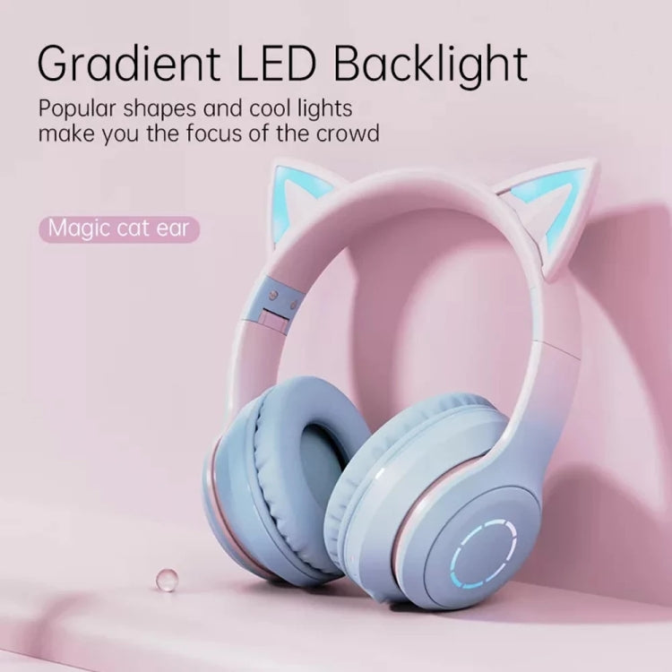 BT029C RGB Dual Modes Cat Ear Wireless Bluetooth Headphone(Pink) - Headset & Headphone by PMC TechLife | Online Shopping South Africa | PMC TechLife
