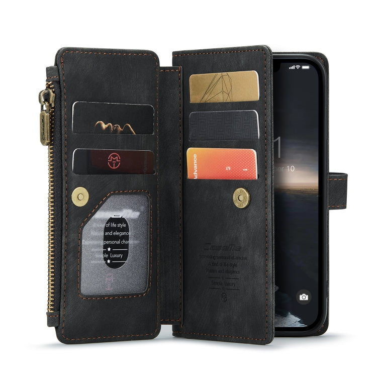 For iPhone 14 CaseMe C30 Multifunctional Phone Leather Case (Black) - iPhone 14 Cases by CaseMe | Online Shopping South Africa | PMC TechLife | Buy Now Pay Later Mobicred